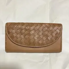 【美品】【fes / フェス】【49089】 被せ長財布 / オークカラー