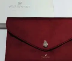 【新品・未使用】SWAROVSKI クラッチバッグ レッド