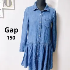 Gap Denim ギャップ デニム ブルー シャツワンピース 150 フレア