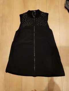 黒のノースリーブチュニック M-L