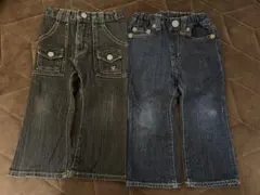 ダブルビー デニム ボトムス 黒 青