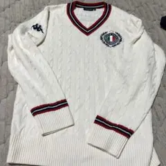 Kappa ケーブル編み Vネックセーター Mのサムネイル