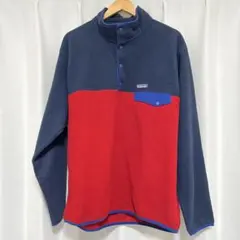 パタゴニア シンチラスナップT ネイビー×レッド