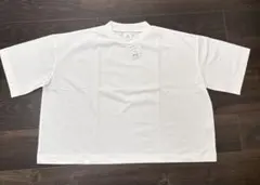 栗原はるみ　白　モックネック5分袖Tシャツ 新品のサムネイル