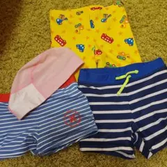 【まとめ売り】男の子 水着 保育園 3点+キャップ(90～104)