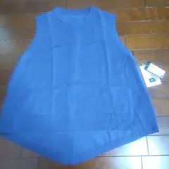 ニットベスト ネイビー l
