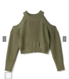 グレイル オープンショルダーニットトップス