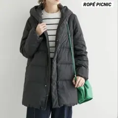 ROPÉ PICNIC ショールフードミドルダウンコート ブラック 40のサムネイル