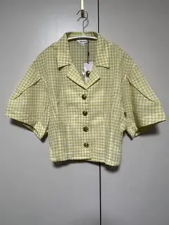 【新品タグ付き】　MOUSSY　ギンガムチェック シャツ　イエロー　マウジーのサムネイル