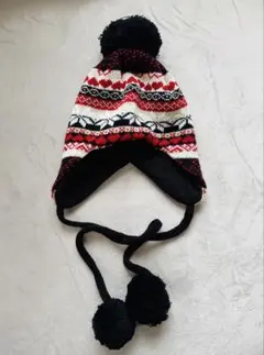 紐付きパイロットニット帽