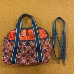 オイリー　花柄バッグ 中型