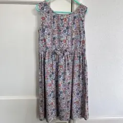 H&M 花柄プリントノースリーブ　ワンピース130㎝
