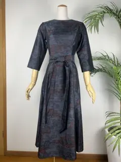 ミイ様使用着物リメイクワンピース大島紬