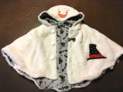 KladSkap　美品　リバーシブル　グレー&ホワイト　ポンチョ 95cm