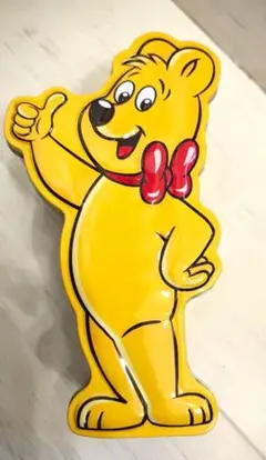 美品◆HARIBO ハリボー　ゴールドベア缶　平成レトロ