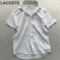 美品✨LACOSTE ラコステ リネン シャツ ボタンダウン ロゴのサムネイル