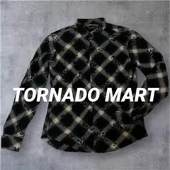 TORNADO MART フロッキープリント オンブレチェックシャツ 花柄のサムネイル