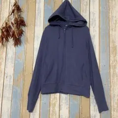 【ユニクロ】　パーカー　フード付き　薄生地　長袖　M