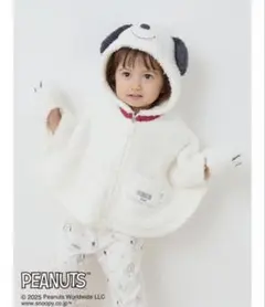 【PEANUTS PUPPIES】【BABY】スヌーピーポンチョ　ジェラートピケ