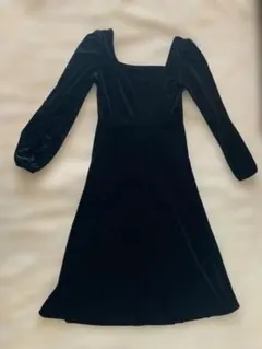 LOPASS ベルベットワンピース　ブラック