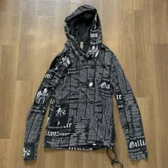John Galliano ジョンガリアーノ　総柄　パーカー　ニュースペーパー HB様専用 ジョンガリアーノ パーカー ニュースペーパー 薄手 - メルカリ