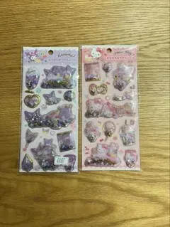 【正規品】キティ　クロミ　キラキラカプセルシール