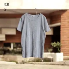 【ICB】 カットソー （S） グレー カジュアル クルーネック 伸縮性 半袖のサムネイル