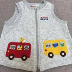 MIKI HOUSE 動物アップリケ ベビーベスト　80センチ