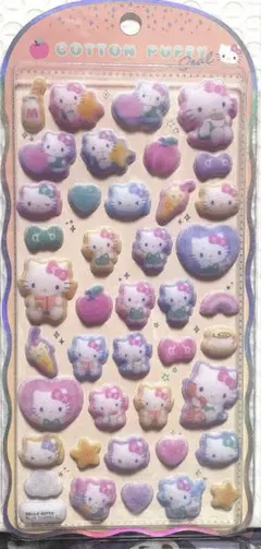コットンパフィ　hello kittyぷくぷく立体シール