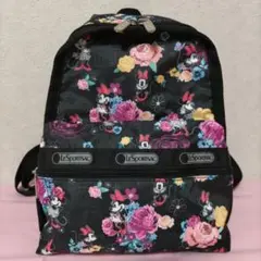 未使用 レスポートサック ミニーマウス バックパック フラワー