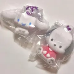 サンリオ　ふわわフロッキーマスコット　セット　シナモロール　ポチャッコ