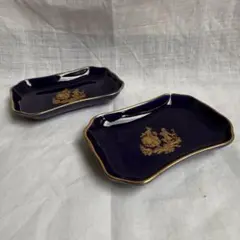 値下げ⭐︎美品・2枚セット　リモージュ フラゴナール コバルトブルー ミニトレイ