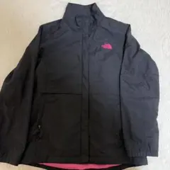 THE NORTH FACE ブラック ピンクロゴ 軽量 ナイロンジャケット