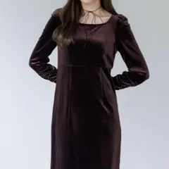 SENEE velour ribbon one-pieceベロアリボンワンピース - メルカリ