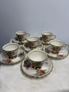 HOYA（ホヤ）「フラッシュアイボリー」 カップ　ソーサー6客セット