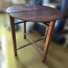 昭和レトロ 折り畳みテーブル ちゃぶ台 サイケ 花柄 60s〜70s 当時モノ