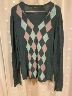 COMME CA MEN コムサメン Vネックニット Lサイズ