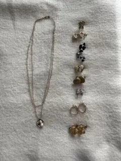 値下げ不可　ネックレス・latticeラティス イヤリング　10点セット