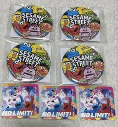 【匿名配送】ユニバ 缶バッチ セサミストリート スヌーピー キティ ステッカー