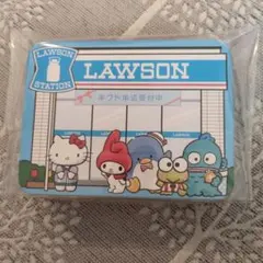 LAWSON５０周年記念　ローソン×サンリオコラボホワイトチョコロシェ缶　旧店舗