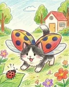 AI 고양이 귀여운 예술 일러스트