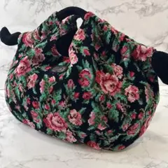 ほぼ未使用FEILER フェイラー シュニール織 花柄 タオル生地 ハンドバッグ