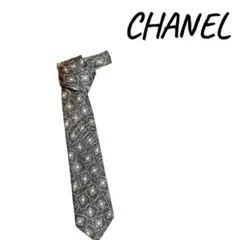 『美品』CHANEL シャネル，幾何学模様 ネクタイ