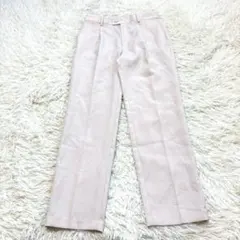 2498 美品✨綺麗めパンツ L テーパード オフィスカジュアル ウエストゴム