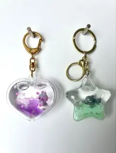 ゆるいるかキーホルダー（シャチ）・おぱんちゅうさぎキーホルダー　2個セット