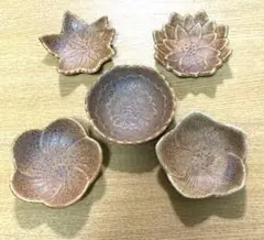 花びら形陶器皿セット 5枚セット
