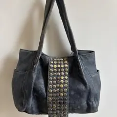 TRESトレ スタッズバッグ ハンドバッグ ネイビー BURDEN SMALL