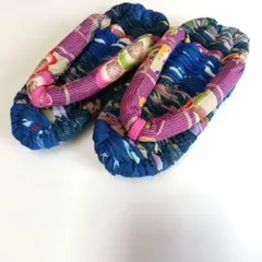 布ぞうり 24cm 着物リメイク 室内履き わらじ ヨーデル 8/22 - メルカリ