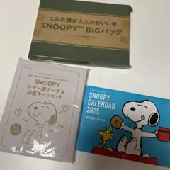 SNOOPY BIGバッグ & ポーチセット 2025カレンダー付き