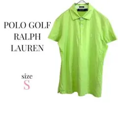 ポロゴルフ ラルフローレン【S】ゴルフウェア 半袖ポロシャツ 黄緑 ワンポイント